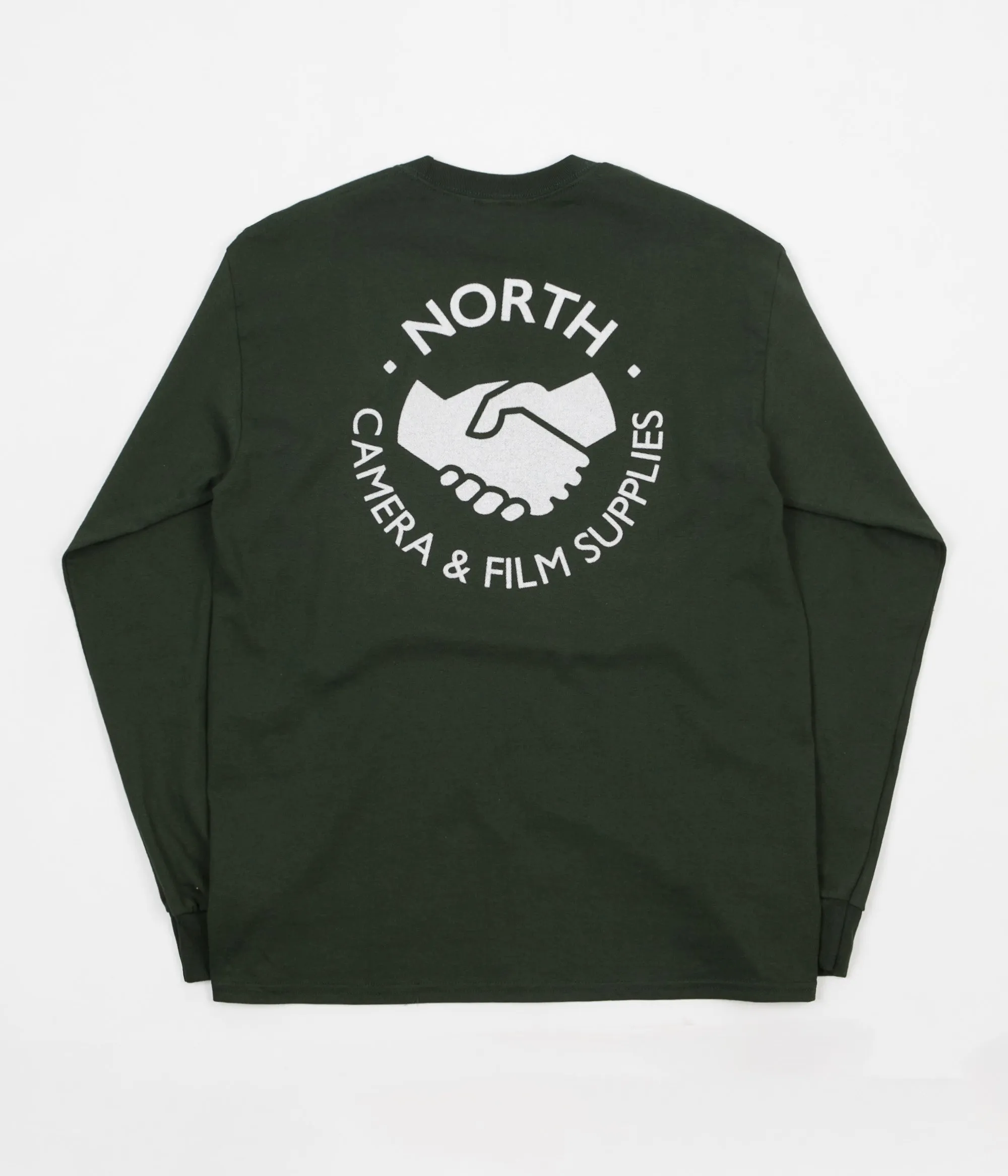 North Supplies Logo Long Sleeve T-Shirt - Forest / White Halftone