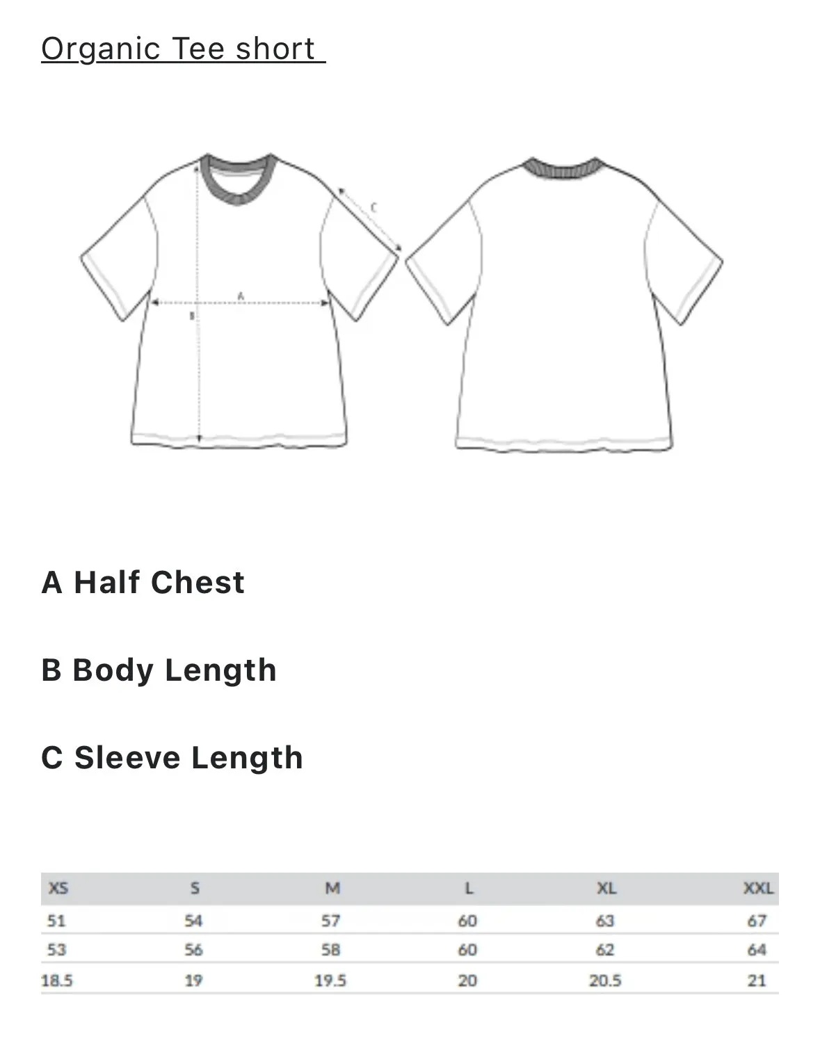 Organic Tee short - Serles