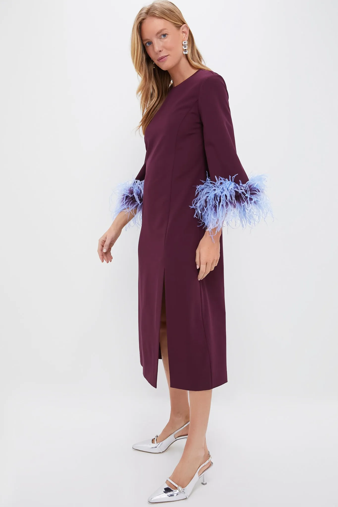 Oxblood Feather Eleanor Dress