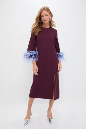 Oxblood Feather Eleanor Dress