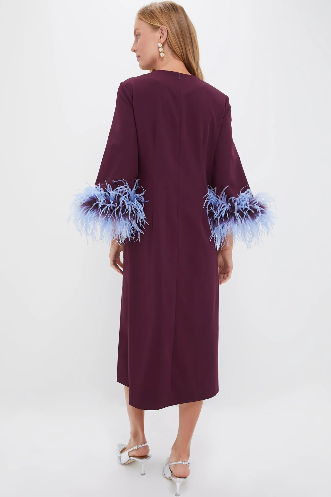 Oxblood Feather Eleanor Dress