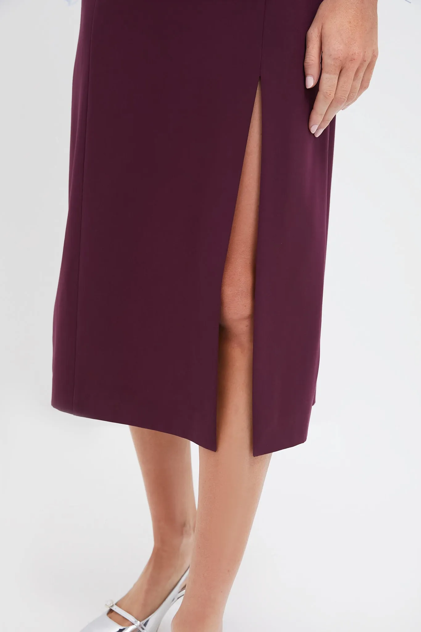 Oxblood Feather Eleanor Dress