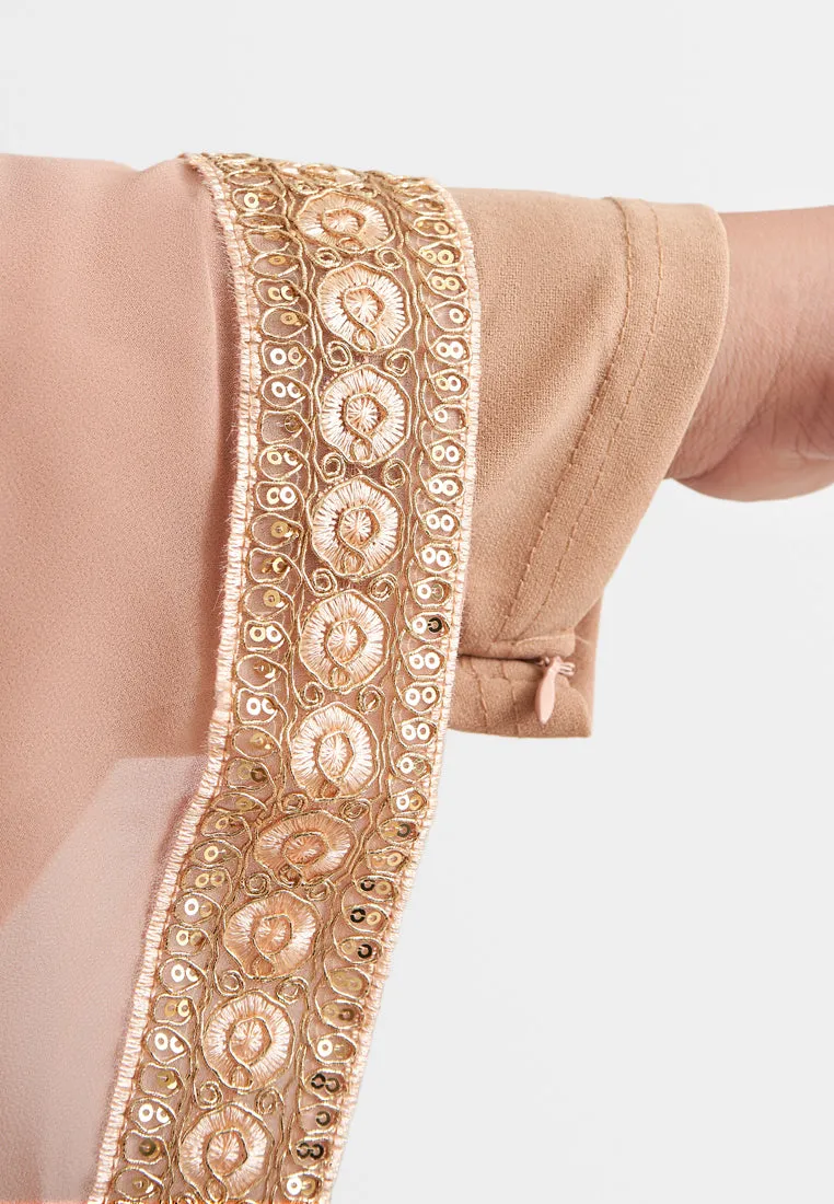 Permaisuri Elegant Trim Cape Jubah Dress