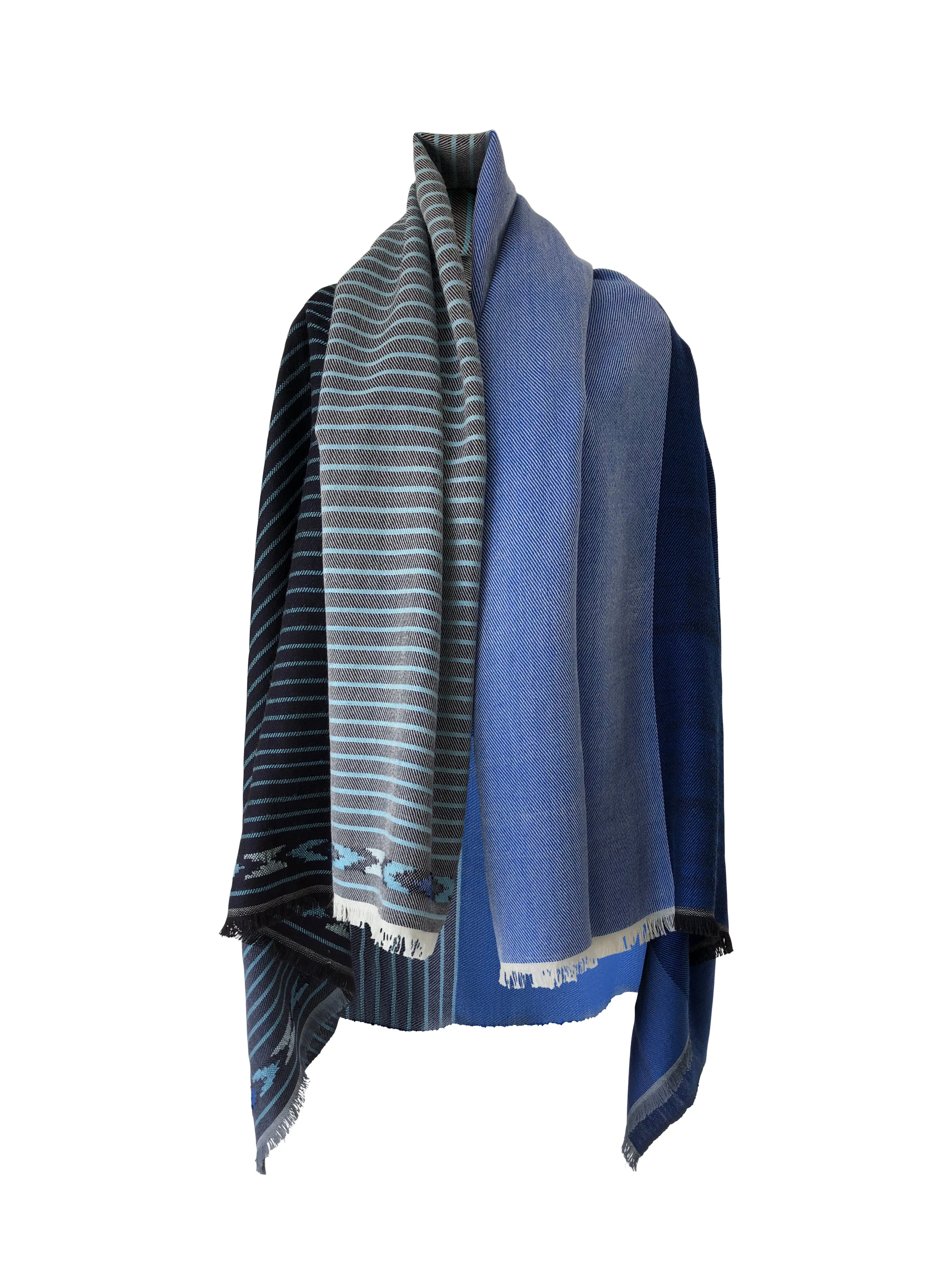 PETITE Light Wool Cape Fusion Blue