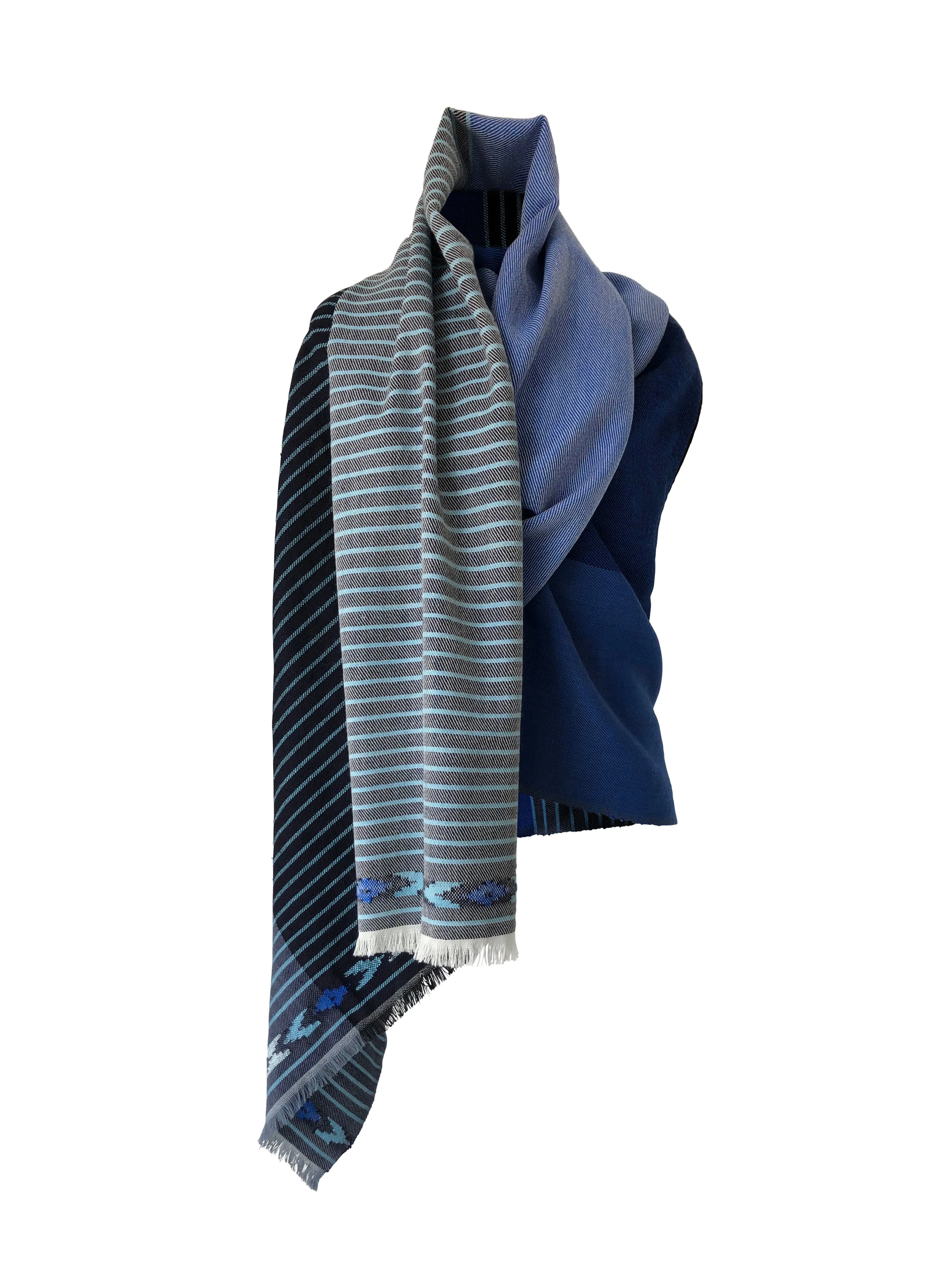 PETITE Light Wool Cape Fusion Blue