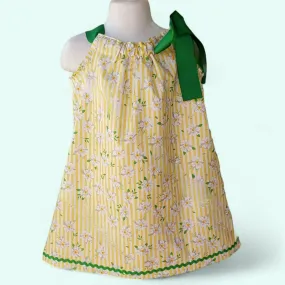 Pillowcase dress, Daisies Birthday  Pillowcase Dress, Summer Girls Dress,  Pillowcase Birthday Girls Dress