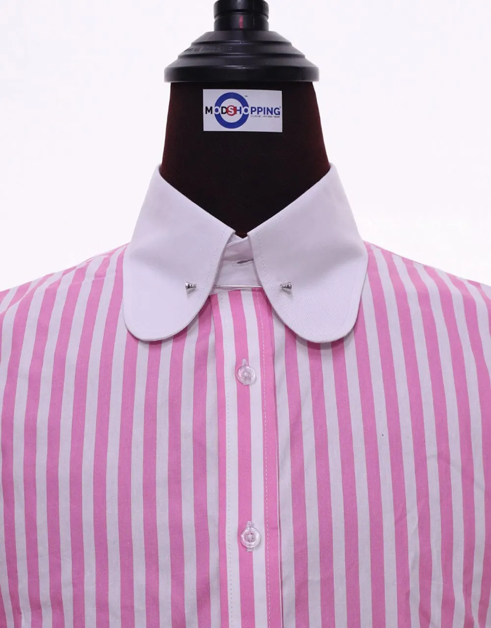 Pink And White Stripe Shirt