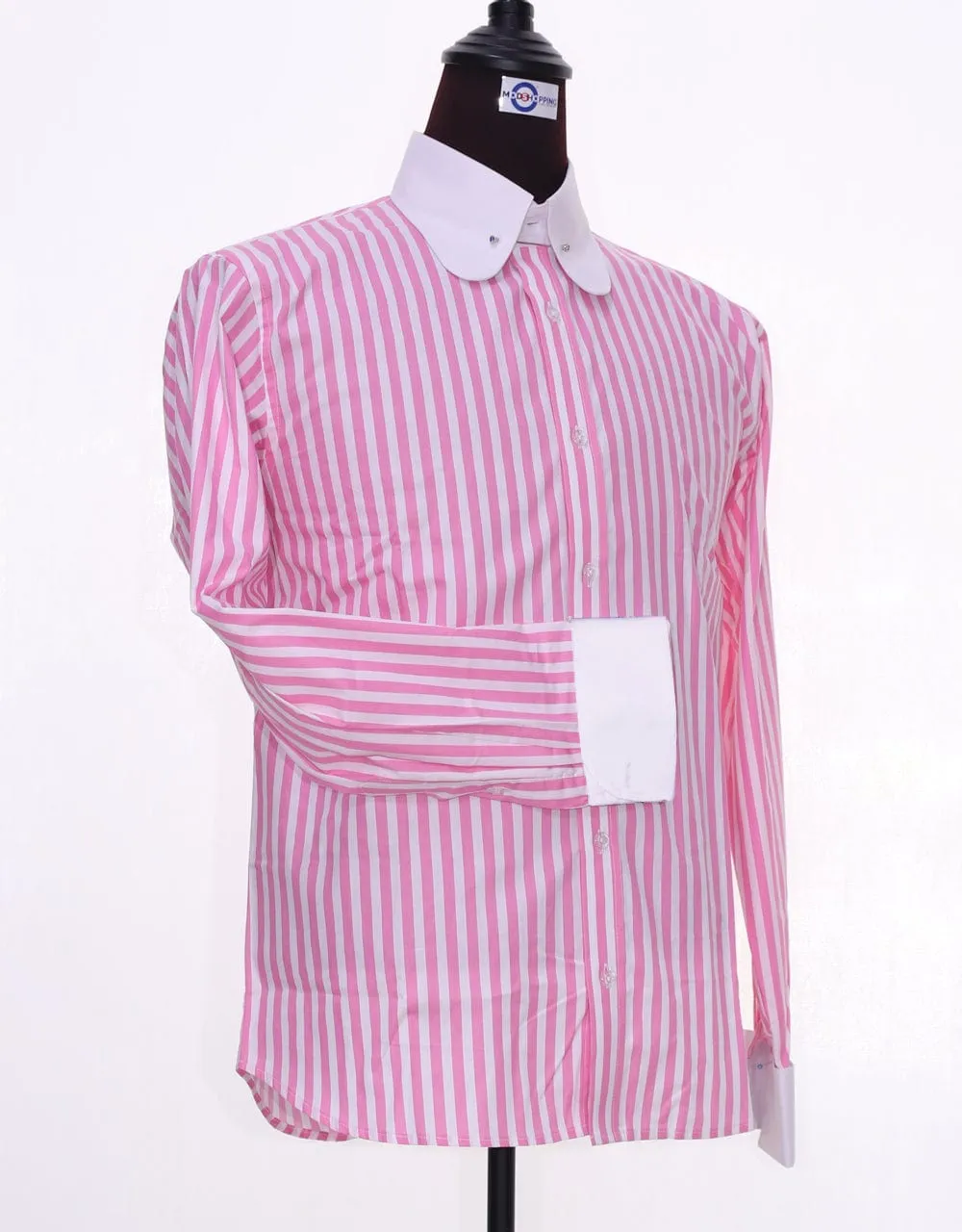 Pink And White Stripe Shirt