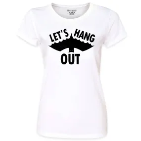 Pins & Bones Halloween Shirt, Funny Upside-Down Bat, Let’s Hang Out Women’s Top