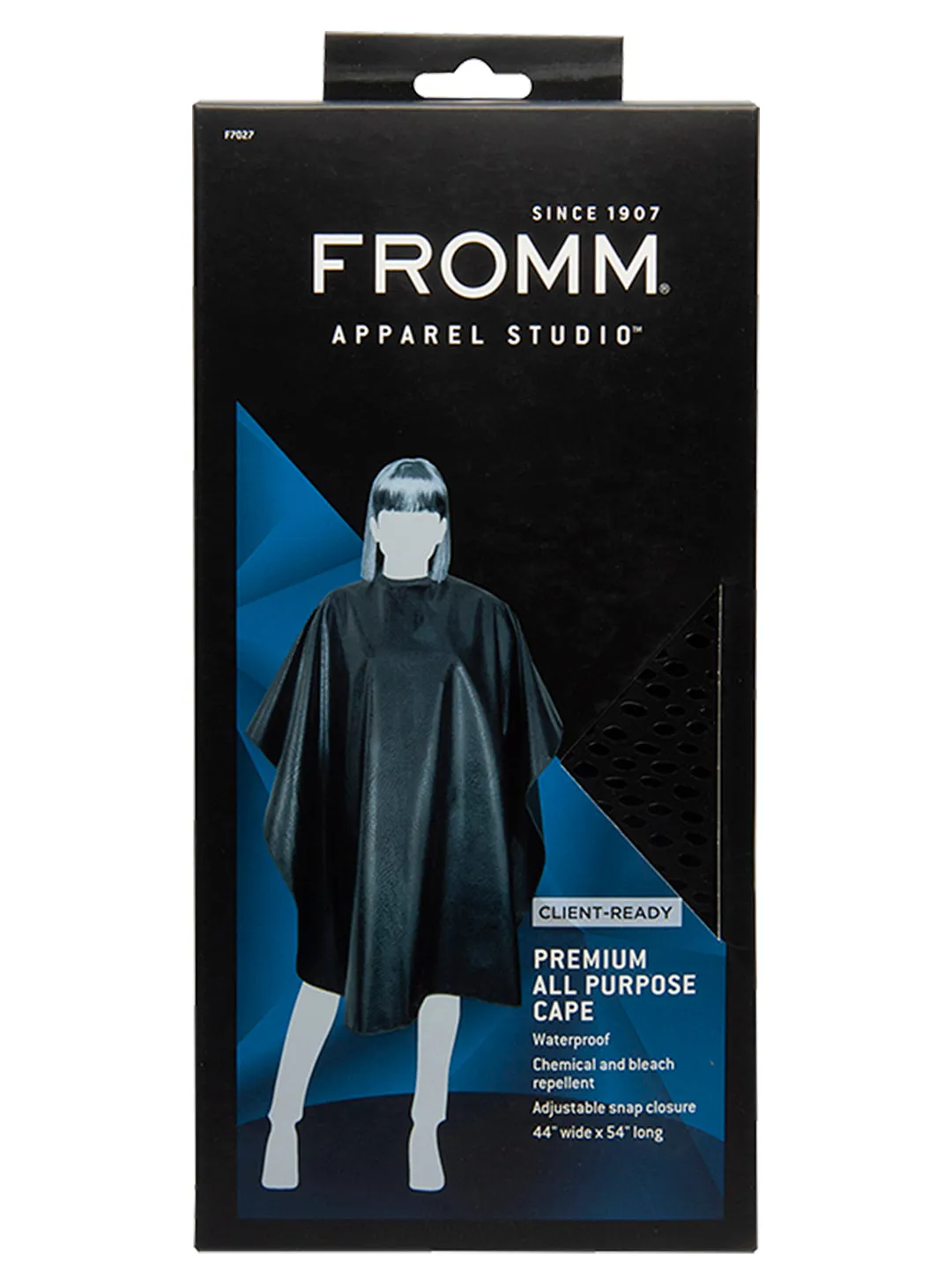 Premium Client Embossed All Purpose Salon Cape - Black