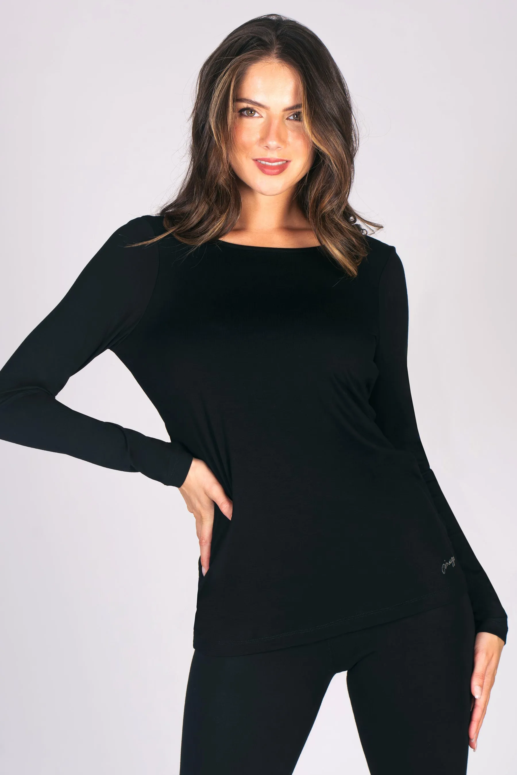 Reversible Wrap Long Sleeve Jersey Top