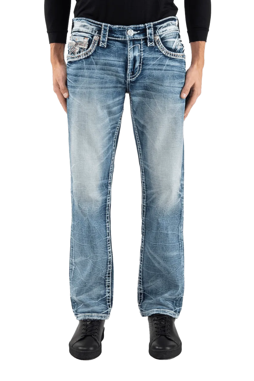 Rock Revival Men's Robin J206r Straight Jeans