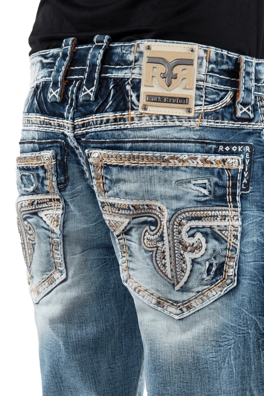 Rock Revival Men's Robin J206r Straight Jeans