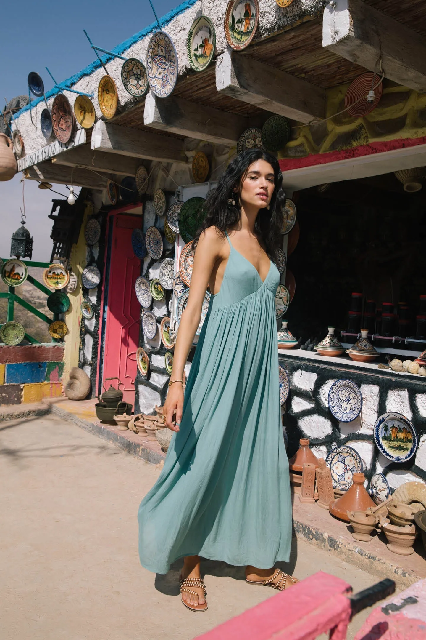 Saltwater Solids Mel Canton Maxi Dress
