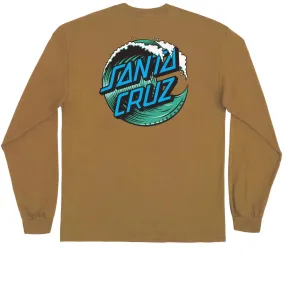 Santa Cruz Wave Dot Long Sleeve T-Shirt - Brown Sugar