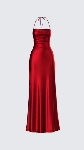 Satin Backless Gown