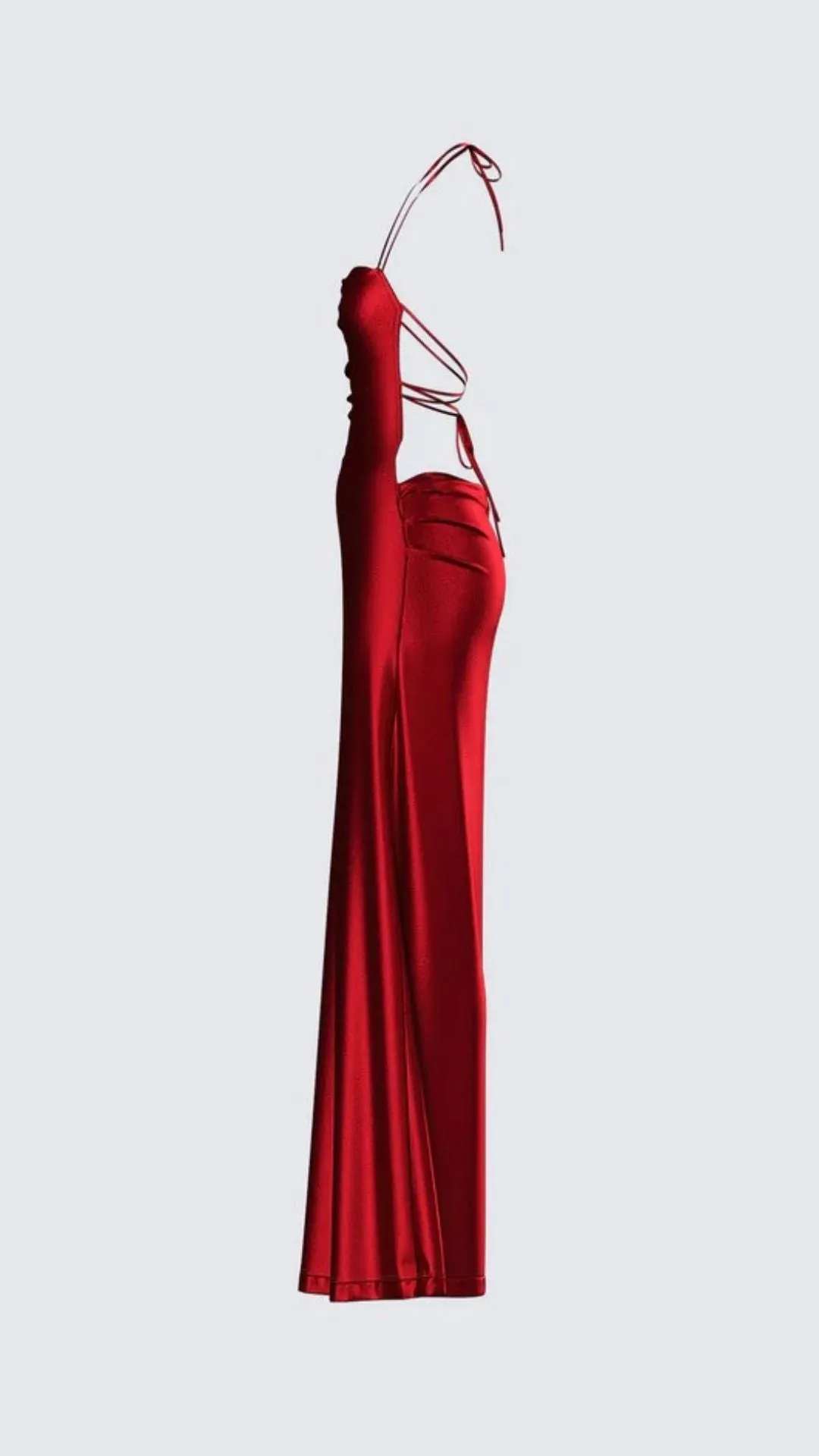 Satin Backless Gown