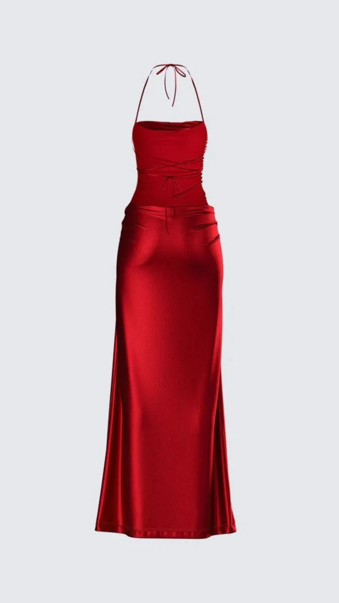 Satin Backless Gown