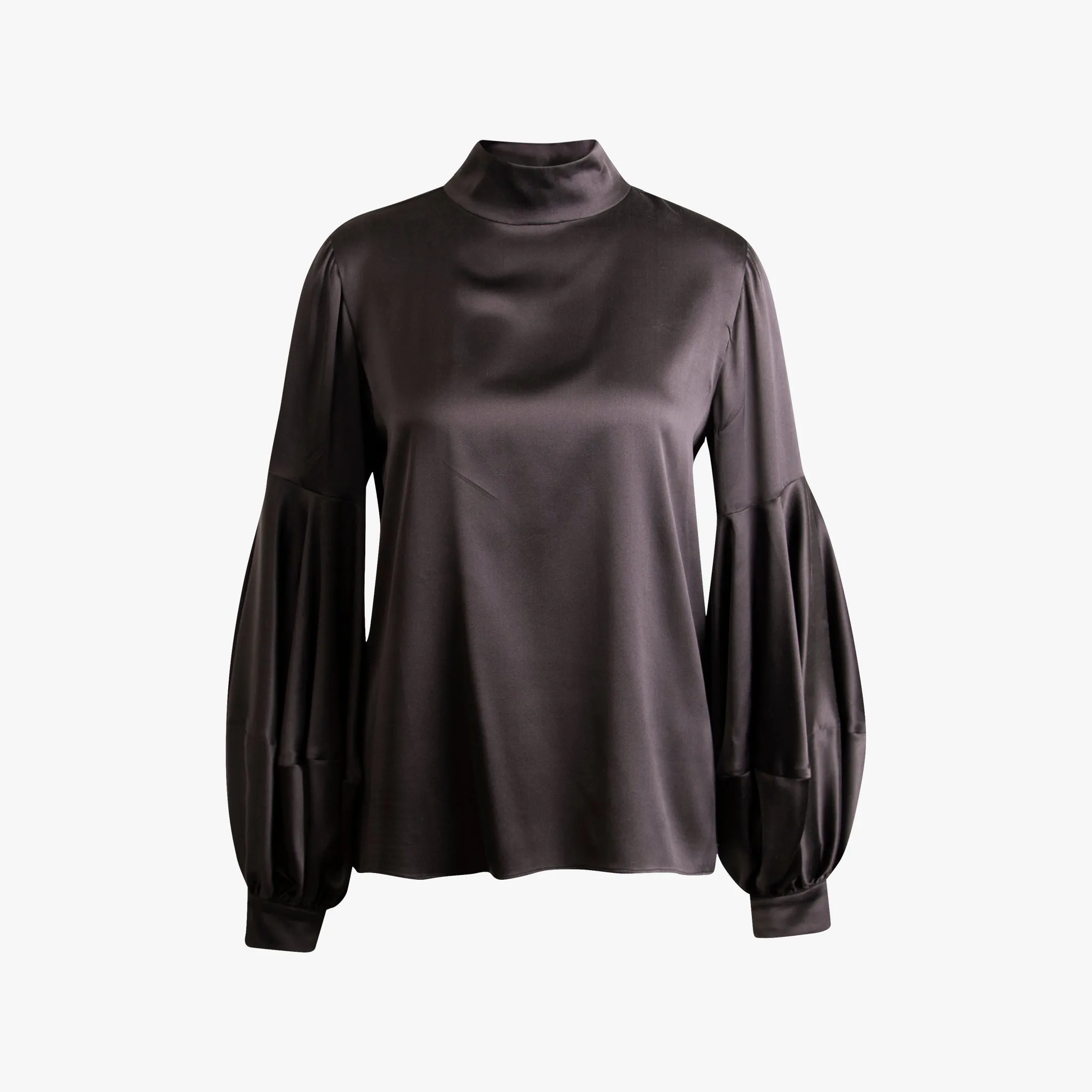 Seidenstretchbluse uni