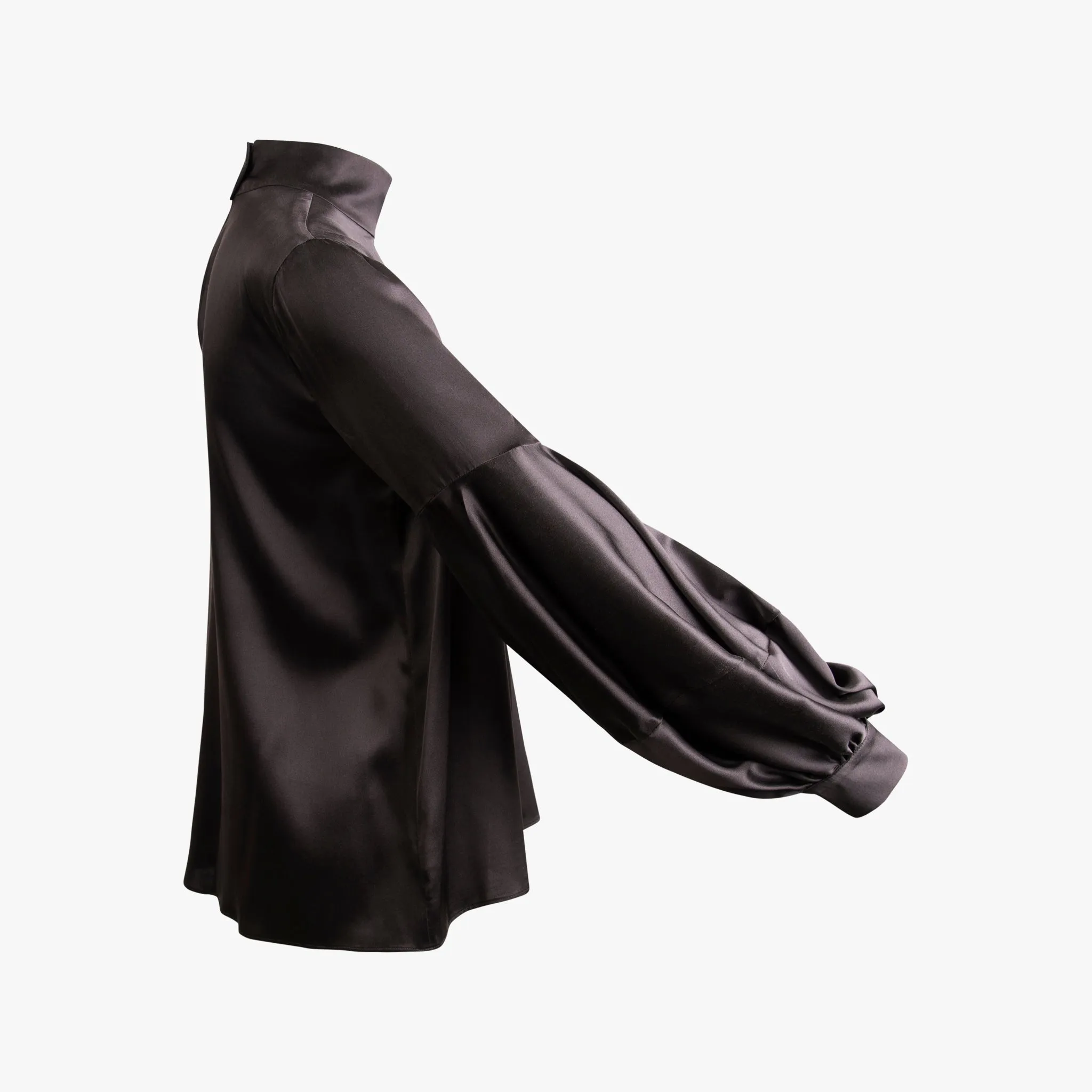Seidenstretchbluse uni