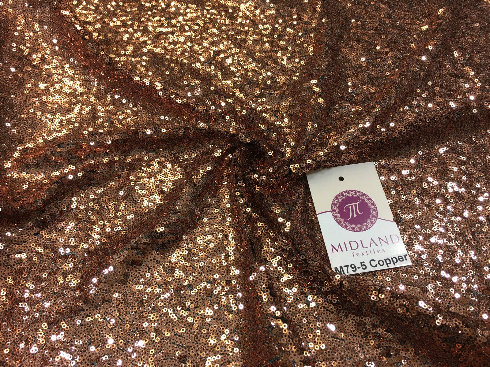 Sensational 3mm Sewn On allover Sequins On Net Fabric 48" Wide Dress Fabric M79 Mtex