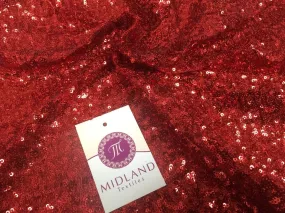 Sensational 3mm Sewn On allover Sequins On Net Fabric 48" Wide Dress Fabric M79 Mtex