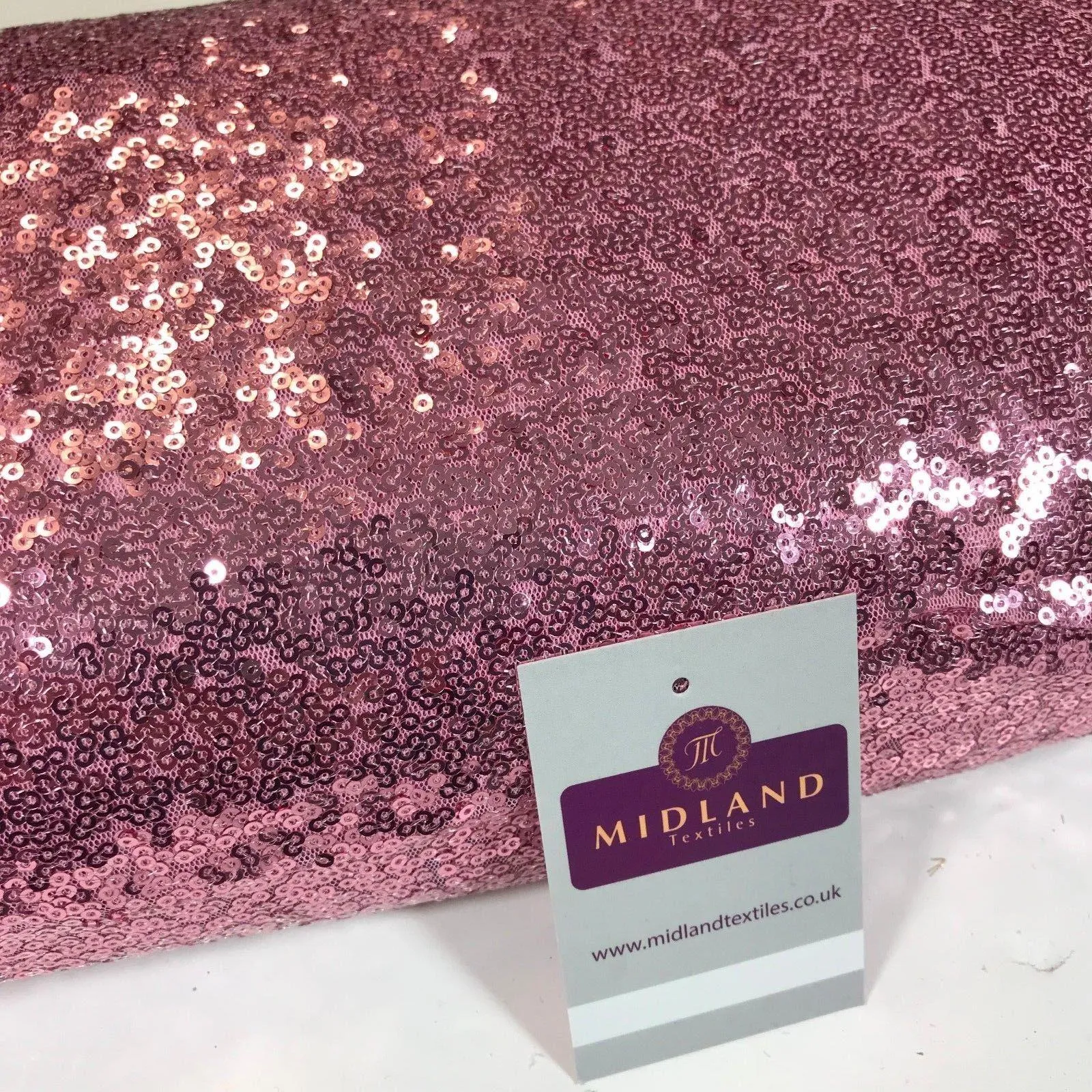 Sensational 3mm Sewn On allover Sequins On Net Fabric 48" Wide Dress Fabric M79 Mtex