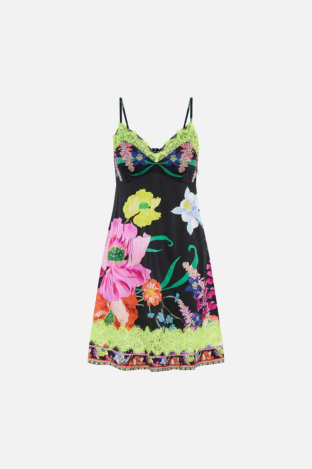 SHORT SLIP DRESS WITH TOPSTITCHING AWAY WITH THE FAIRIES