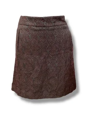 Skirt Midi By Loft In Black & Purple, Size: 8