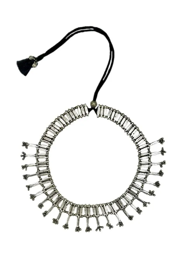 Slate and Salt Nisha Collar Necklace - Zinc Alloy Metal   100% Cotton