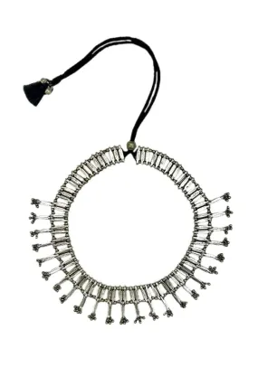 Slate and Salt Nisha Collar Necklace - Zinc Alloy Metal   100% Cotton