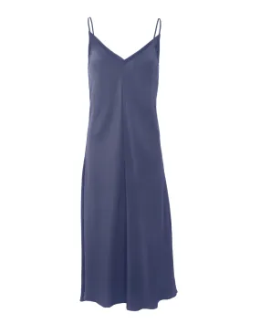Slip Dress (Navy Suede)