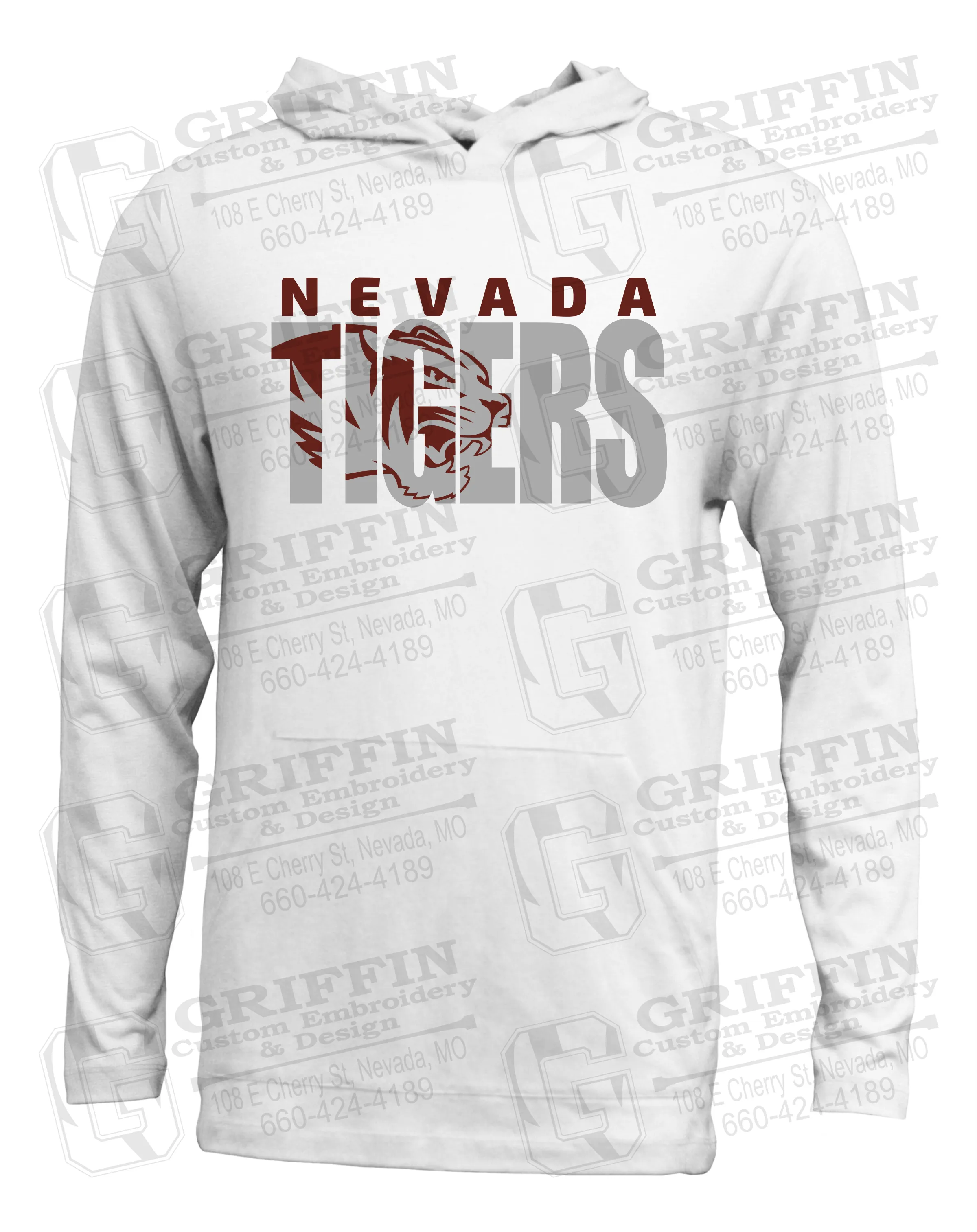 Soft-Tek T-Shirt Hoodie - Nevada Tigers 23-F