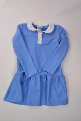 Solid Blue Knit Athleisure Dress