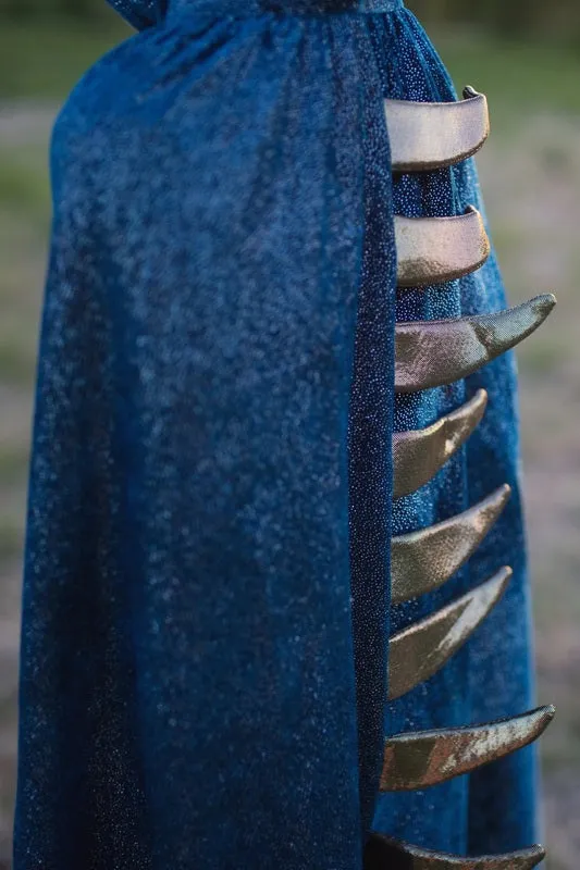 Starry Night Dragon Cape -Teal & Gold - Size 5-6 flexible