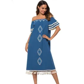 Sweet Lady Butterfly Sleeve Day Dress