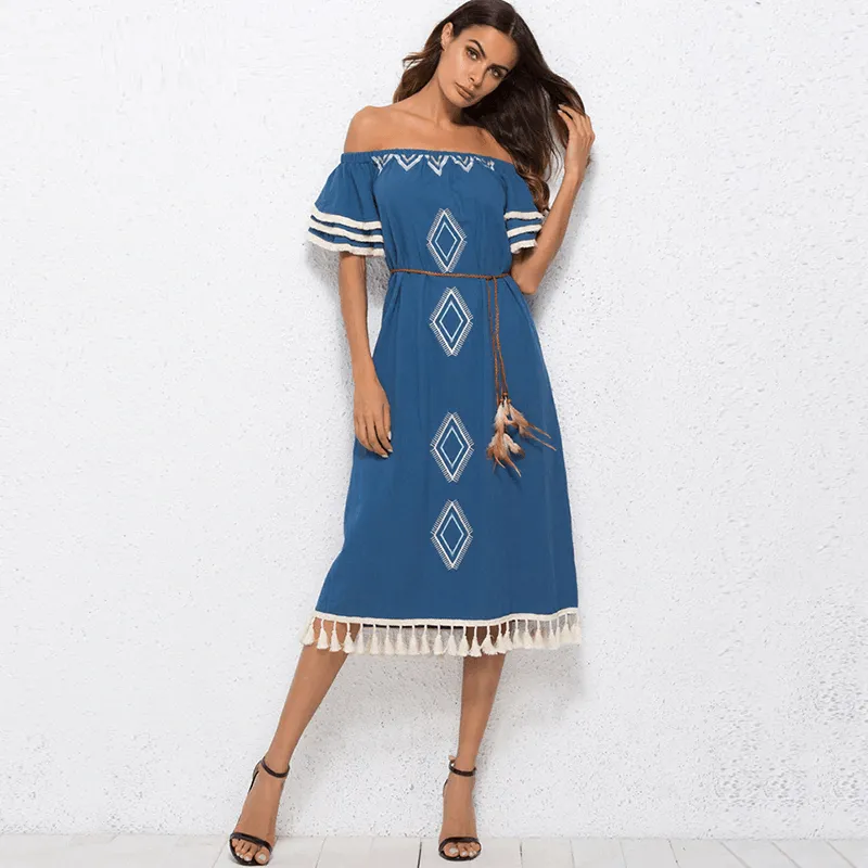 Sweet Lady Butterfly Sleeve Day Dress