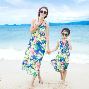 Sweet Sling Chiffon Girls Beach Dress | Floral Bohemian Style
