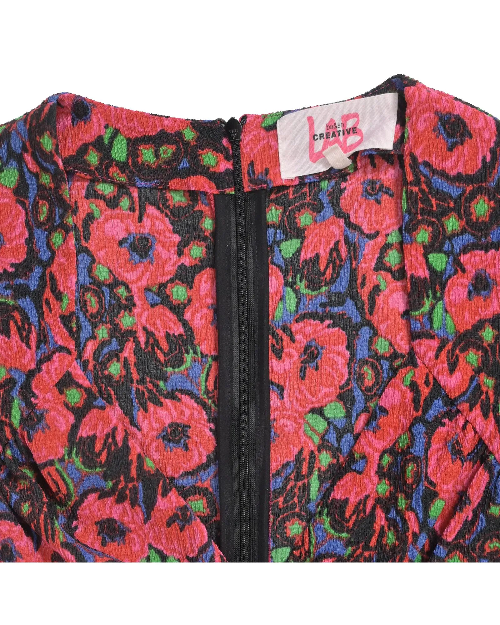 Sweetheart Dress in Floral Print Polyester