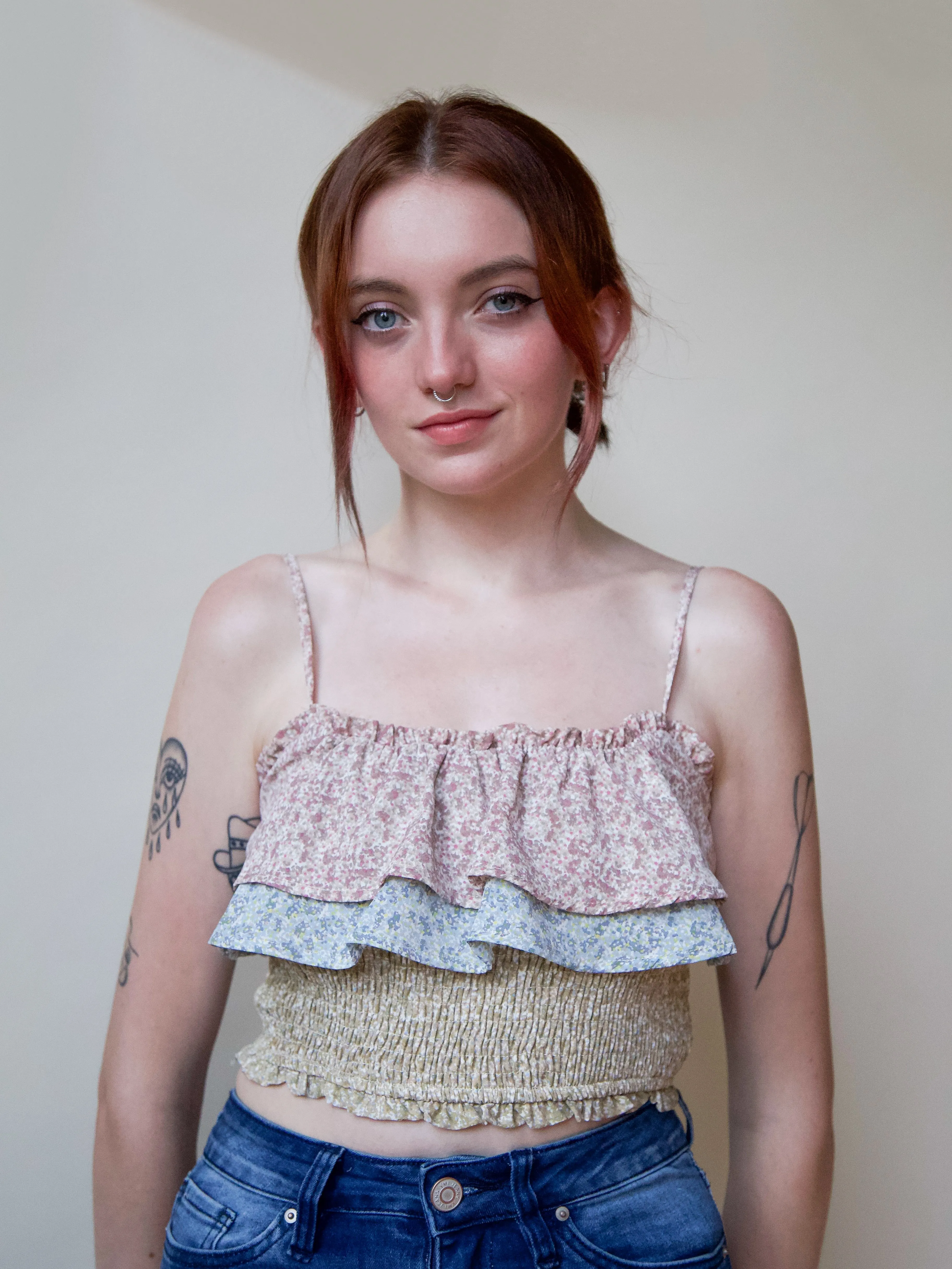 Tiered Ruffled Crop Top