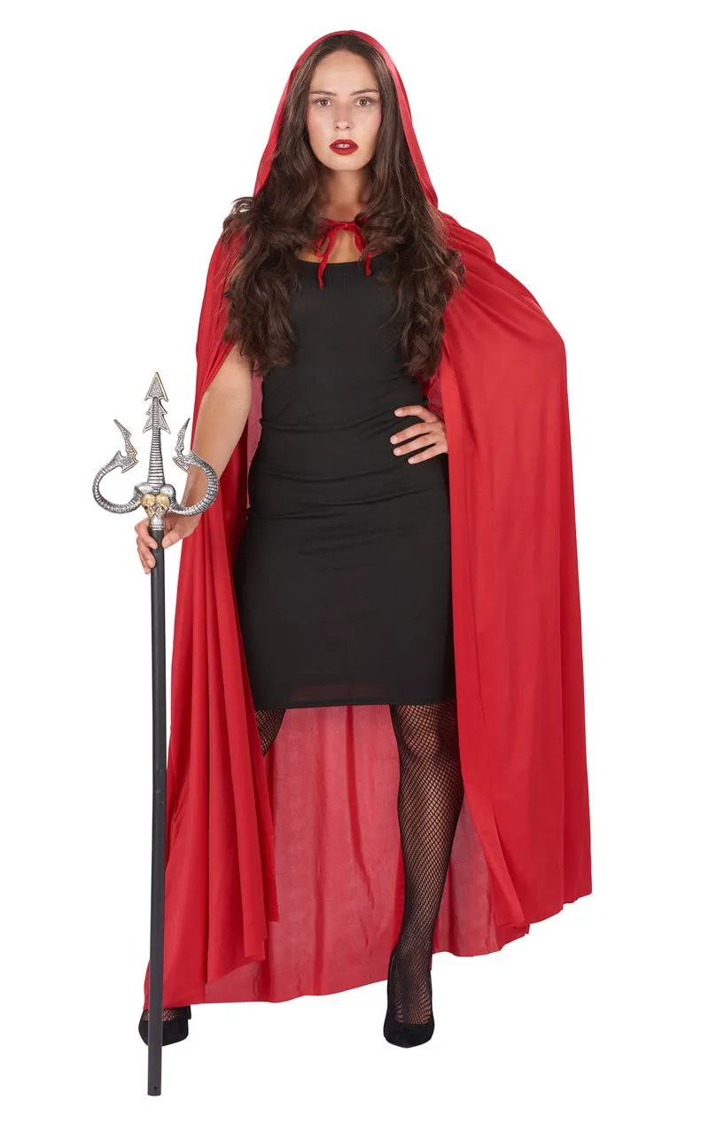 Unisex Red Hooded Cape