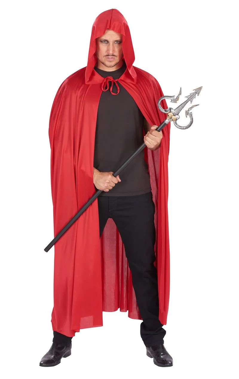 Unisex Red Hooded Cape