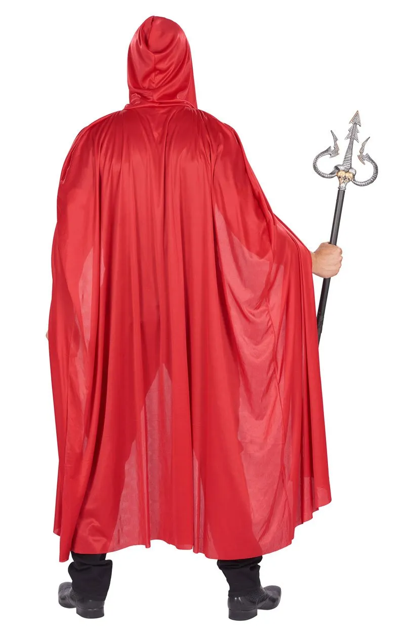 Unisex Red Hooded Cape