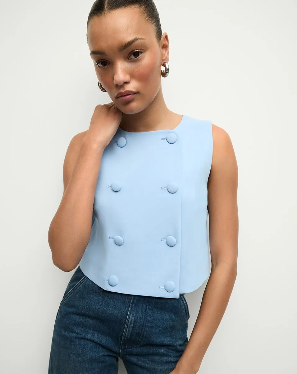 Veronica Beard Drexley Top in Blue Sky