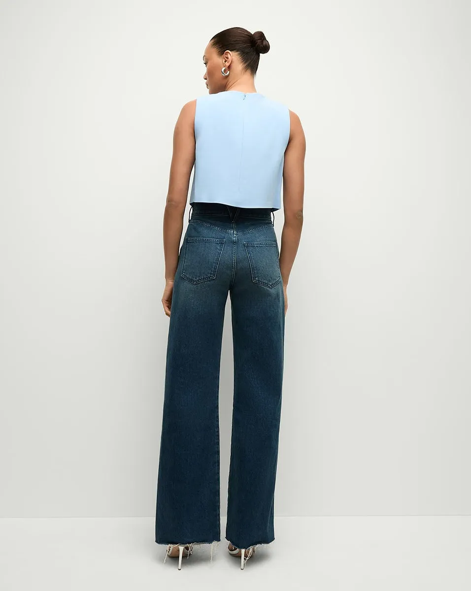 Veronica Beard Drexley Top in Blue Sky