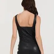 Vintage Havana Leather Zip Front Dress