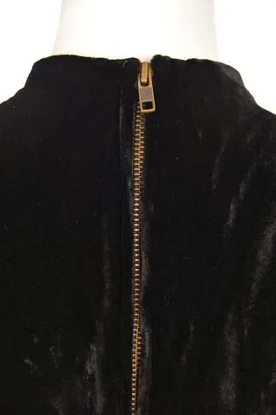 Vintage Isa Dorn Black Velvet Slouch Pinafore