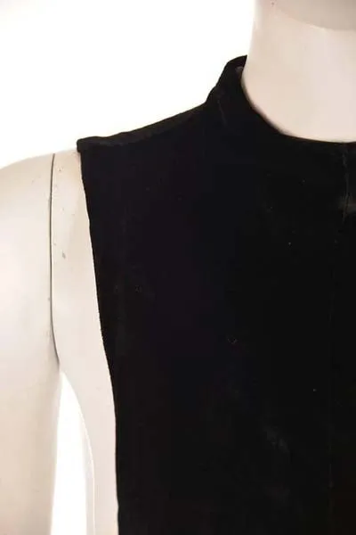 Vintage Isa Dorn Black Velvet Slouch Pinafore