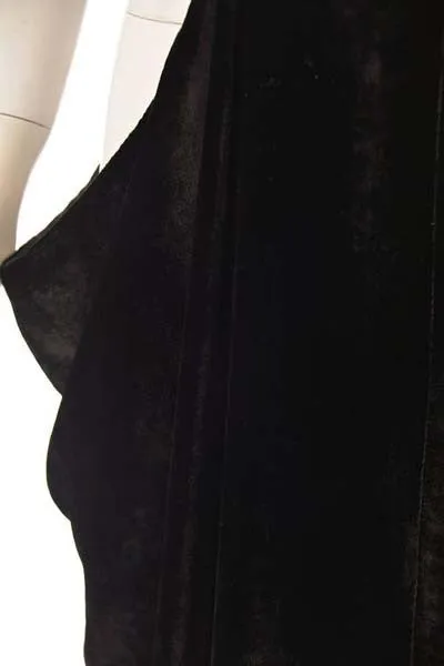 Vintage Isa Dorn Black Velvet Slouch Pinafore