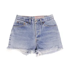 VINTAGE LEVIS 501 SHORT JEANS INDIGO 1990S SIZE 9 W26 MADE IN USA